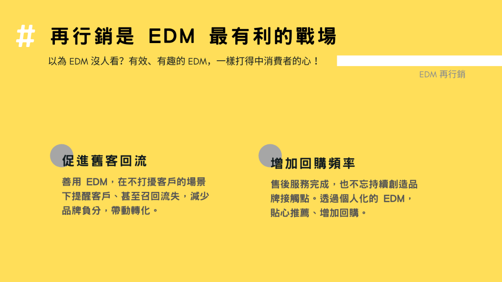 再行銷是 EDM 最有利的戰場